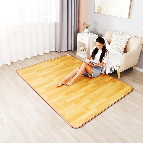 Grand tapis chauffant électrique pour une chaleur instantanée - Grand tapis d'intérieur - 200 x 300 cm - Chauffe-pieds confortable - Idéal pour la maison et le bureau