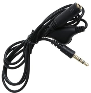 TOGEVAL Cavo Audio Ausiliario da 35 MM Controllo Volume Cavo Aux Maschio-Femmina Antiruggine da 1 M Compatibile Telefoni e Stereo Domestici Resistente All’Usura e Facile da Installare