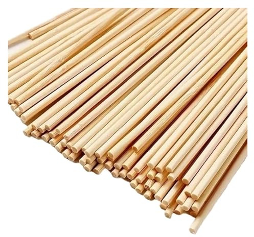 Träpinnar, Träpinnar 5 mm Diameter Paket med 50 Träfärg 10-40 cm Längd(20cm)