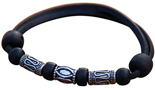 HANA LIMA Surferarmband Herren Armband Lederarmband Edelstahlarmband Surfschmuck Armreif Leder