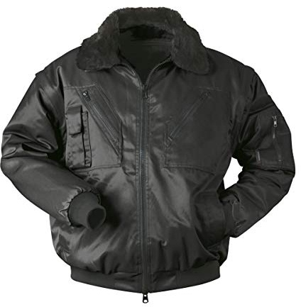 Norway Protection Pilotenjacke Pilot Jacke Arbeitsjacke 4-in-1 Funktion (4XL, schwarz)