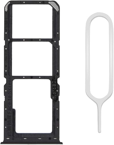 MMOBIEL Dual SIM Kartenhalter Kompatibel mit Oppo A52 2020 - SIM Card Tray Schlitten - Inkl. SIM Pin - Schwarz