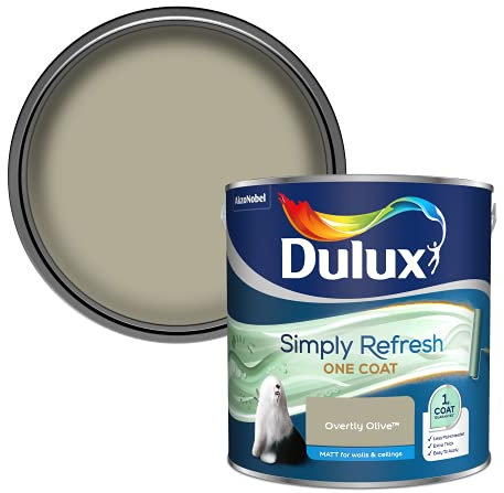 Dulux Simply Refresh Matt Emulsion Paint - Overtly Olive - 2.5L, 5382901