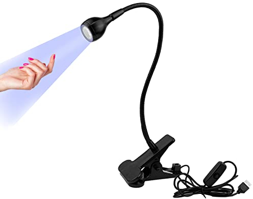 AolKee UV Lampe für Gelnägel, Mini UV Lampe 5W, LED Nagel lampe, UV Lampen für Gelnägel, Nageltrockner, Ultraviolet USB LED mit Clip