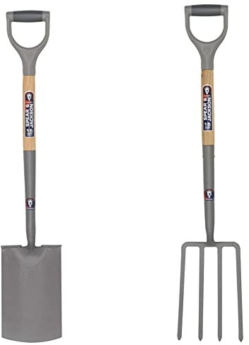 Spear and Jackson 1180NB Neverbend Carbon Steel Digging Spade and 1680NB Neverbend Carbon Digging Fork