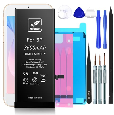 cDraFixit Akku für iPhone 6 Plus 3600mAh,Akku-Ersatz Raparaturset mit Ersatz Klebestreifen Set, Hoher Kapazität,Kompatibel mit Apple 6 Plus
