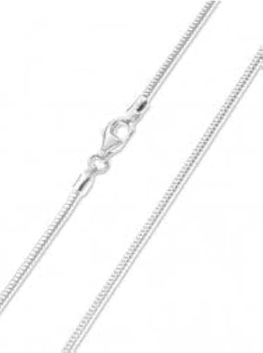 CC-stil – ormkedja i 925 sterlingsilver med smyckeslåda, Stärke: 1,2 mm - Länge: 42 cm, Sterlingsilver, Ingen ädelsten