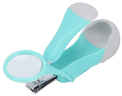 Nagelknipser, professioneller Baby-Nagelknipser, mit Lupe, kann kleine Nägel genau betrachten, geeignet für Säuglinge und ältere Menschen(grün)