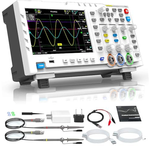 Oscilloscope numérique 2 en 1 Générateur de signal DDS 2 canaux Bande passante 100 MHz Taux d'échantillonnage 1 GSa/s Espace de stockage intégré 1 Go