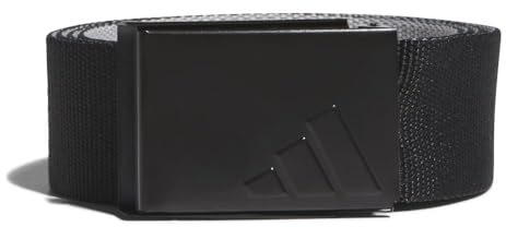 adidas Men's REVERSIBLE WEBBING BELT, Black/Grey Two, One Size