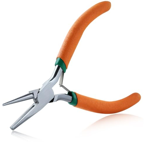 SPEEDWOX Concave Round Nose Piers 4.5 Round Concave Pliers Wire Looping Plier Wire Bending Tools for DIY Jewelry Making Hobby Projects Wire Wrapping Tools Round Nose Pliers for Jewelry Making
