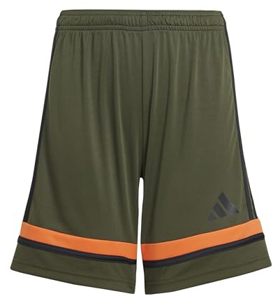 adidas Unisex – Barn SQUADRA25 SHORT KIDS, night cargo/black/semi impact orange, 15-16 Years