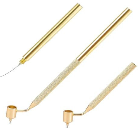 Rordigo färgappliceringspenna, 0,4/0,7 mm, lutande penna för finer, penna för stenskott, 2 stycken