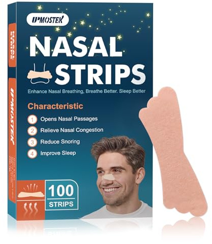 Nasal Strips for Snoring Relief, Extra Strength, 100 Pack, Sport and Sleep (Tan-100pcs)