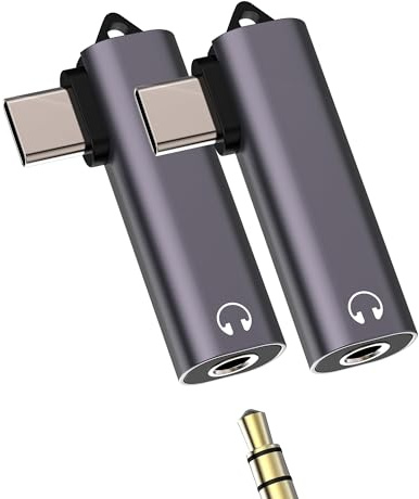 Adaptateur Jack Écouteur 3.5mm(Lot de 2)USB C Prise Pour IPhone 16 15 AUX Filaire Casque Audio Câble Connecteur Type C Compatible Avec Samsung S24 S23 Pour Apple Microphone Téléphone Pour IPad Voiture