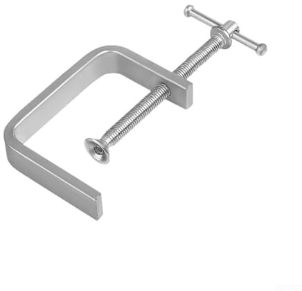 Edelstahl-C-Klemmen, 0–100 mm, 4 Größen, C-Klemme, robuste Holzbearbeitungsklemme mit breiten Backenöffnungen für Tischlerei, Holzarbeiten, Bauholz, Kunststoff, Stein, Metall, stabile Klemmung (0–65