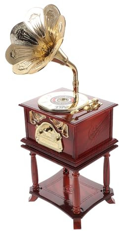 JOINPAYA Tischdekoration Spieluhr Klassisch Miniatur-phonograph Mit Schnitzereien Mechanismus Musikinstrument Retro-antiquität Charme Für Schreibtisch Vintage-dekor Box Tischplatte