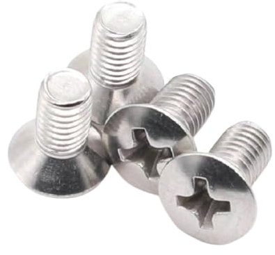 AYYSSM 100 pièces M4x6/8/10/12/40 mm vis à tête fraisée bombée avec Empreinte cruciforme vis à tête fraisée Plate(M4X10 100PCS)