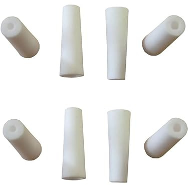 2 set di 4 ugelli in ceramica bianca per porta ugello, sabbiatrice a getto libero, 3 mm