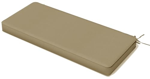 WLXFF 5cm Dicke Wasserfest Bankkissen rutschfeste Sitzbank Polster Kissen Waschbare Sitzkissen Sitzpolster Sitzauflage Bank Gartenkissen, Steppkissen, Doppelkissen Mit ReißVerschluss,No2,110X50X3CM