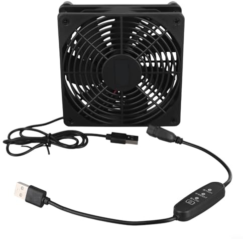 Ventilador de refrigeración alimentado por USB de 5 V de 120 mm con velocidad ajustable para electrónica (ventilador individual)