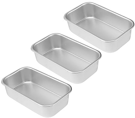 Molde Cuadrado 3 Piezas A02, Aleación de Aluminio, para Pastel y Pan