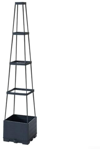 Aiuola da giardino rialzata con sistema di irrigazione automatica per piantare pomodori, con graticcio regolabile in altezza, per piante rampicanti, fiori, verdure, uso interno ed esterno (4 grano di