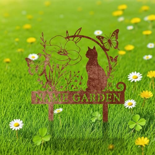 Personalisierte Gartenstecker aus Metall Gartenschilder mit Text Spruchschild für Draußen Wetterfest, Weihnachtsdeko Gartendeko Individuelle Metallschild für Advent Weihnachten Garten Terrasse Balkon
