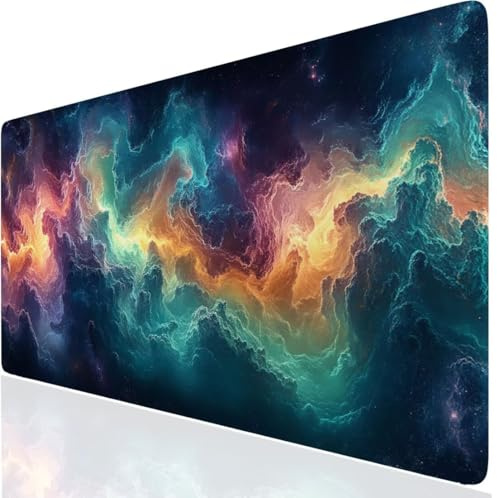 Traum Mauspad XXL, Grün Mousepad 600x400mm mit Genähten Kanten, Mauspad Großes Schreibtischauflage, Gaming Mousepad Wasserdicht und Rutschfest, Desk Mat Vernähte Kanten für PC, MacBook, Laptop DE-5225