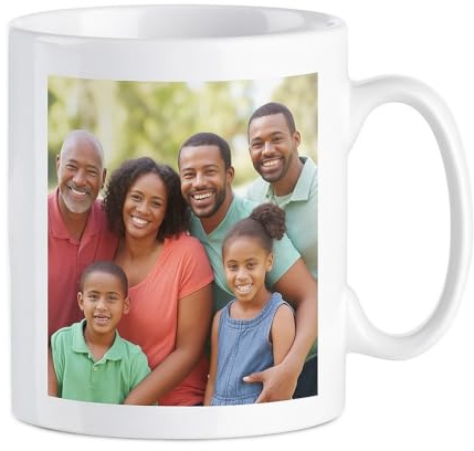 Vacso Trading Personalised Photo Mug – Custom 11oz Mug with Your Picture Printed Front & Back - Ceramic Cup, Dishwasher Safe – Gift for Birthdays, Christmas & Special Occasions