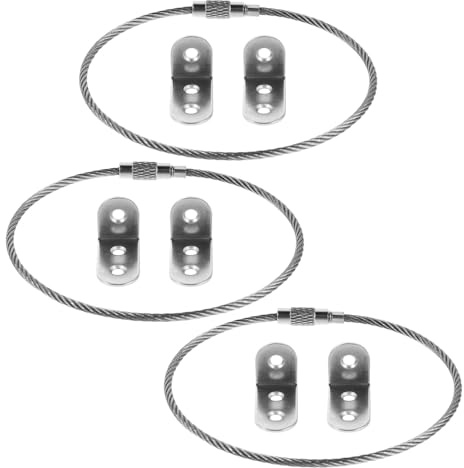 Abaodam Kit de Anclajes Antivuelco para Muebles de Metal 3 Piezas Correas Metálicas Resistentes para Fijar Armarios y Estanterías Pared Dispositivo de Seguridad Infantil para