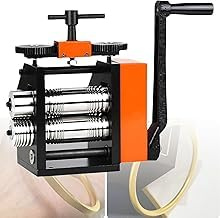Hiedmeil Jewelry Rolling Mill Machine, DIY Manual Combination Rolling Mill Presser Rolling Mills for Gold, Silver, Brass, Copper, Manual Roller Mill Machine with Hand Crank