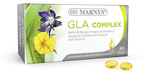 Marny's GLA Complex Aceite de Borraja, Onagra y Vitamina E para la Piel Belleza Natural 60 Cápsulas