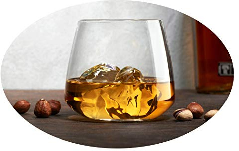 Topkapi elite 250.857 – Whiskyglas McAlnwick 40 cl (400 ml), blyfritt kristallglas, 4 stycken professionell whiskytumlare