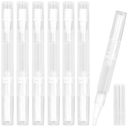 TANCUDER 10 Stück Transparent Twist Stift Pen Leerer Nagelöl Pen Kosmetikbehälterstift Wimpernwachstum Rohr mit Pinsel für Lipgloss, Öligen, Pastösen und Wasserähnlichen Gegenständen 3ml