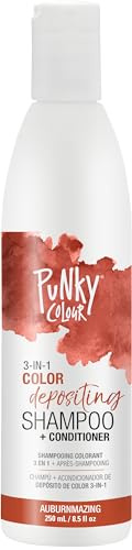 Punky Colour 3-in-1 Color Depositing Conditioner & Hair Cleanser – Auburnmazing, Semi Permanent Hair Color, Temporary Hair-Dye, Sulfate-Free, Vegan, 8.5 fl oz