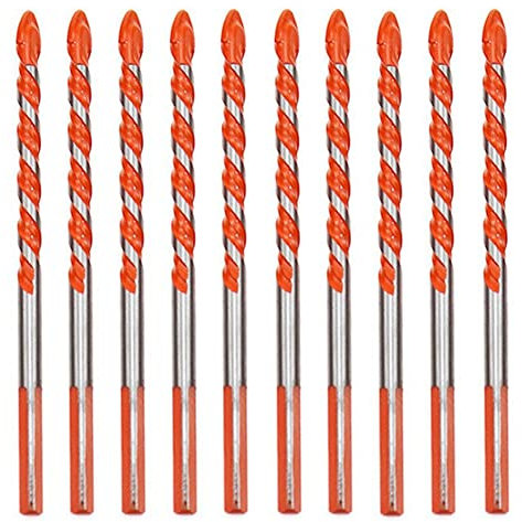 Emiif Juego de brocas para mampostería de carburo de tungsteno de 6 mm para metal acero porcelana cerámica baldosas de hormigón ladrillo plástico madera