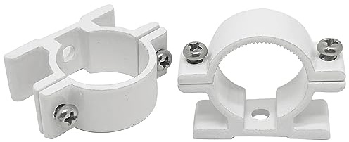 NGeGe 2025 Wasserrohrschellen, Wandmontage, Aluminium-Rohrschellen, C-Klemmen, Befestigung, für Rohre mit 25 mm Außendurchmesser, 4 Stück, Weiß