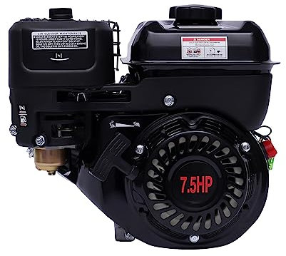 DeeDuud Motore a benzina da 7,5 CV,motore a 4 tempi,210 cc,con filtro dell'aria,allarme dell'olio,basso consumo di carburante,silenziatore per compressore,scarificatore,tosaerba,generatore di