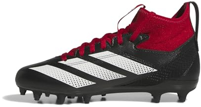 adidas Adizero Impact.2 Chaussures de football américain unisexes pour enfant, Noir et blanc Team Power Red, 38 2/3 EU