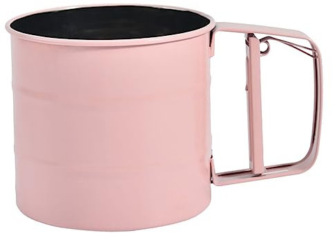 COLLBATH Stainless Steel Handheld Flour Sifter with Fine Mesh for Baking and Powdered Sugar Dusting Hand Pressed Flour Sieve for Bread Pizza Dough Cookies