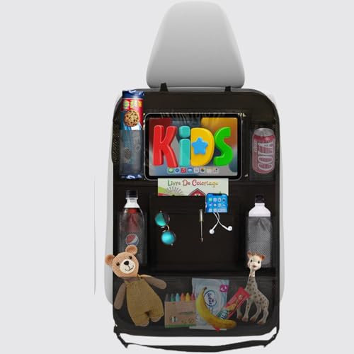 Organiseur de Siège Voiture pour Enfants – Support Tablette, Rangement Jouets et Livres, Tissu Oxford Résistant – Accessoire Voyage Pratique