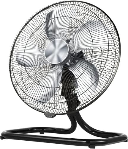 MHSHYS Oscillating Desk Fan, Table Fan, Floor Fan, Standing Fan, Oscillating Cooling for Bedroom, Gym, Garage, Warehouse, Workshop and Industrial(45cm(18inch))