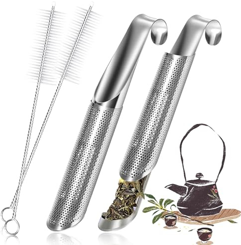 JWTRSVTY 2Pcs Colino tè in Acciaio Inox, Filtro per tè in Acciaio Inox, Colino per tè 304 in Acciaio Inox Piccolo, per tè Sfuso, tè Profumato, Caffè.