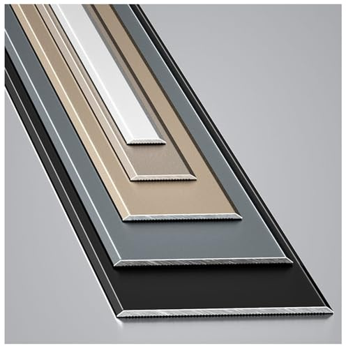 Listello Di Transizione In Alluminio, Striscia Divisoria Tra Laminato/piastrelle/legno, 90 Cm X 3 Pezzi, Profilo Di Transizione Pavimento(Champagne,1.0cm/0.39in)