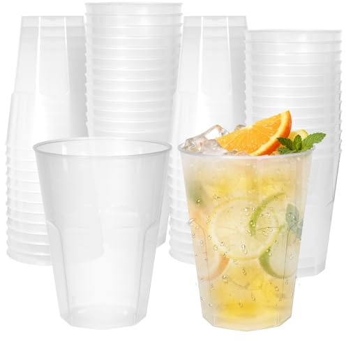 Metionga 50 Stück Partybecher Set, Mehrwegbecher 0,3l/10oz, Bruchsicheres Polypropylen, Plastikbecher für Getränke, Feste