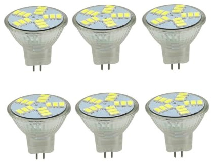 MR11 Spotlight LED-lampa, GU4, DC 12V, 3W 5W 7W, Warm Cool White | 120° bred stråle, 5730 SMD, 3W-7W Alternativ for accent och skärm (6-pack)(White,7W)