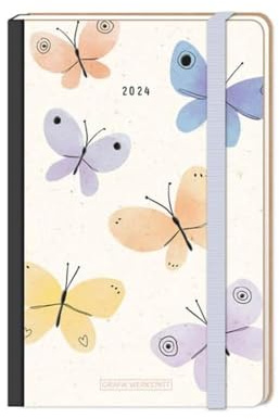 Terminplaner Letterart 2024 Schmetterlinge: Terminplaner Hardcover