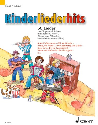 Kinderliederhits: 50 Lieder zum Singen und Spielen. Gesang und Klavier, Keyboard, Gitarre oder Akkordeon (Melodie-Instrument ad libitum).