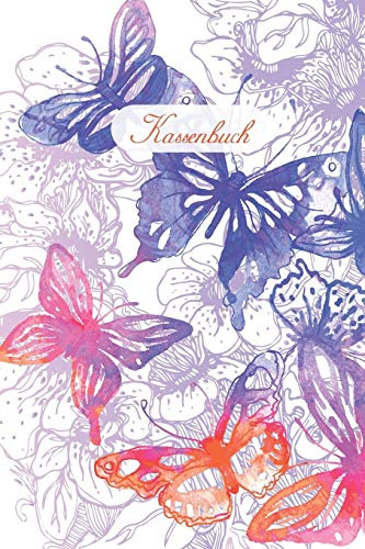 Kassenbuch: Einnahmen - Ausgaben Buchführung für Kleingewerbe und Selbstständige zum Ausfüllen | ca A5 | Schmetterling Cover